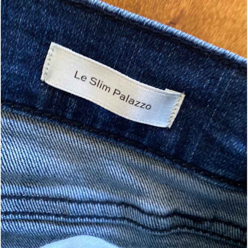 FRAME Le Slim Palazzo Jeans Trick Wash High Rise Wide Leg Denim Size 32 - Picture 11 of 15